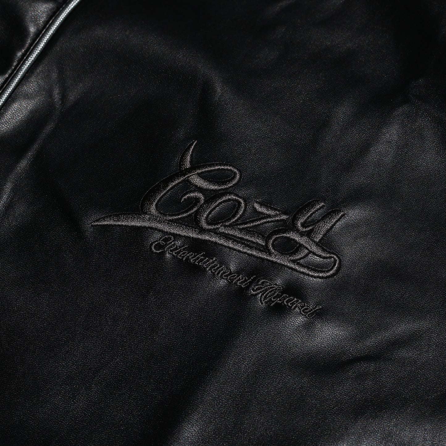 COZY PU Leather Baseball Jersey