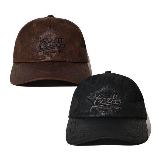 COZY Vintage Leather Logo Cap