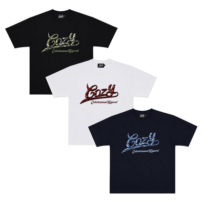 COZY Camo Baseball Logo Tee