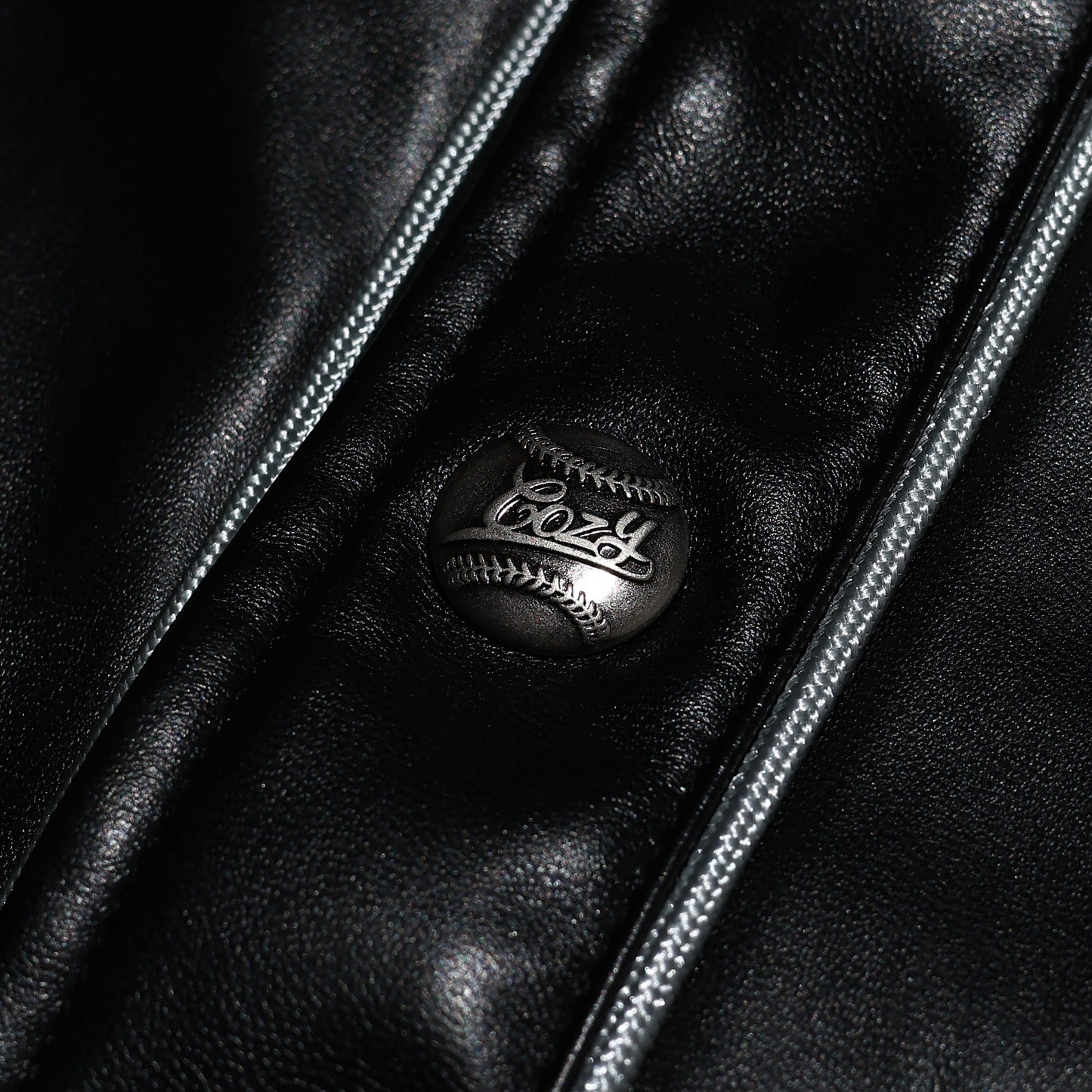 COZY PU Leather Baseball Jersey