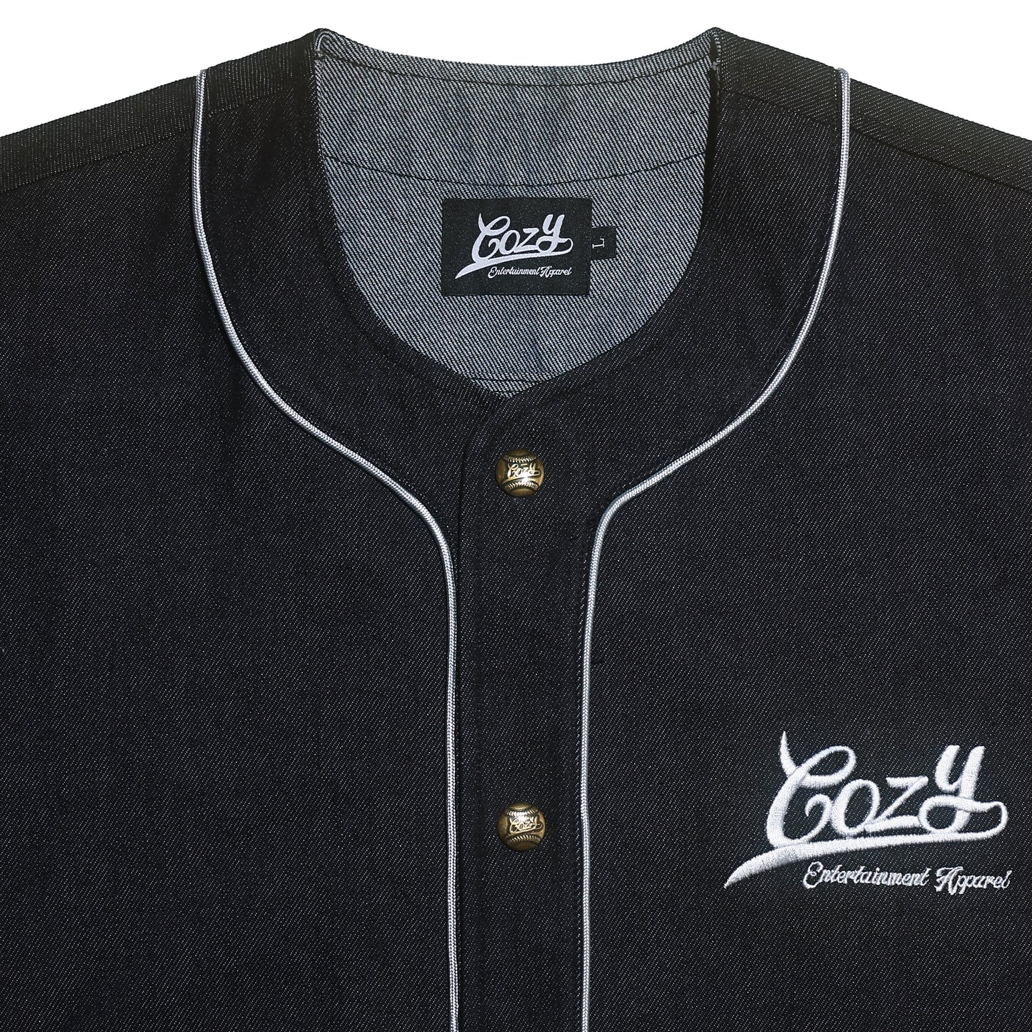 COZY Denim Baseball Jersey