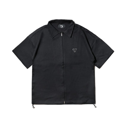 COZY Emblem Zipper Shirt