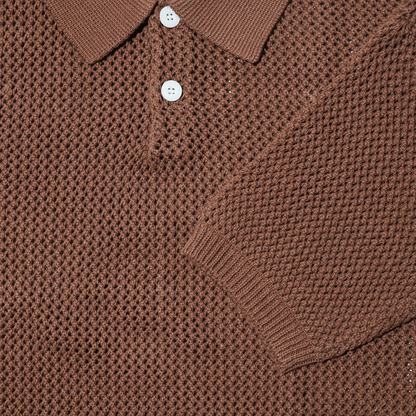 COZY Mesh Knit Polo Shirt